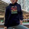 thumbnail image 2 of Born to Ride Dirt Bikes, Forced to Go to School - Motorcycle Rider, Navy Blue Hooded Sweatshirt or Hoodie, Large, 2 of 5