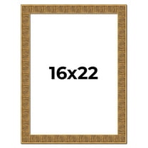 16x22 Frame Black and Gold Distressed Solid Wood Sonoma Picture Frame | 1.625 Inch Moulding Width |