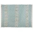 thumbnail image 2 of Birch Harbor Sky Blue/White Shag Geometric Lightweight Cotton Throw Blanket, 50" x 60", 2 of 4