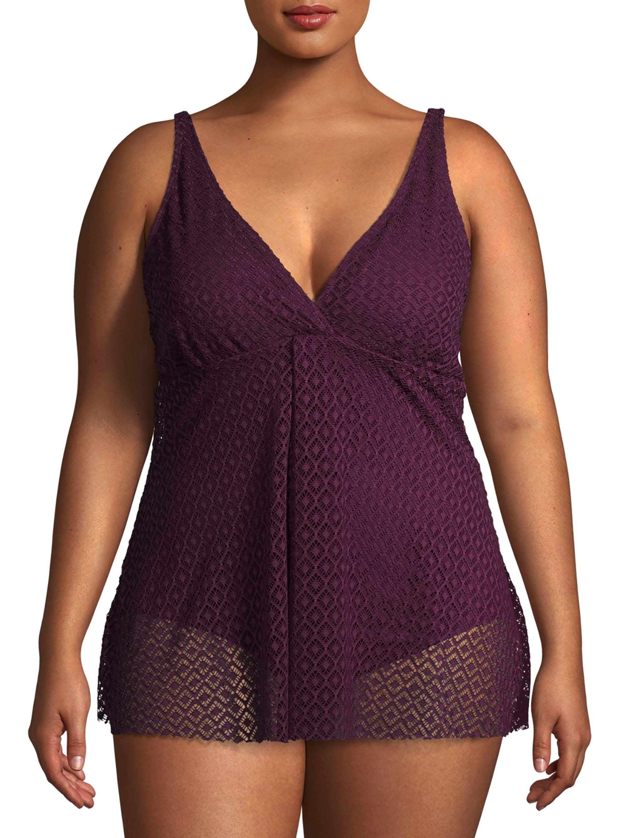 plus size bandeau swimdress
