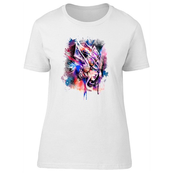 Valkyrie In Helmet Wings Graphic T-Shirt Women -Image by Shutterstock, Female Small
