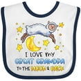 thumbnail image 3 of Inktastic I Love My Great Grandpa to the Moon and Back Cute Sheep Boys or Girls Baby Bib, 3 of 4