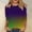 20#Purple, variant on DPTALR Mardi Gras Women's Fashion Casual Printed Round Neck Three-Quarter Sleeve Loose T-shirt,Purple,Size XXXXL