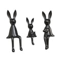 thumbnail image 4 of Conjunto de 3 figuras de conejos, figura de conejos, figuras de animales, escultura moderna como decoración para estanterías y armarios de, 4 of 9