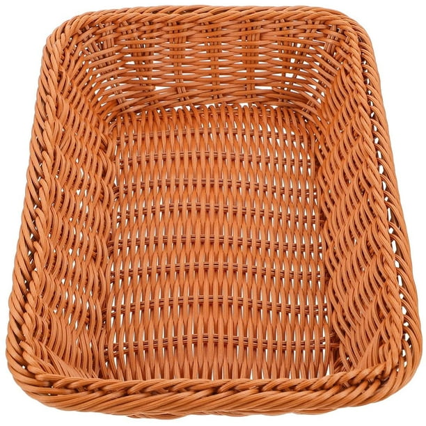 Wicker Bread Basket Woven Tabletop Food Fruit Vegetables Serving Basket