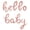 Rose Gold, variant on Cursive Script Letter Balloons - HELLO BABY 16" Inch Alphabet Letters Foil Mylar Balloon Baby Shower Party Banner (Gold)