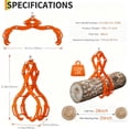 thumbnail image 3 of Historyli Pinza para troncos de 28 pulgadas,pinzas de 4 garras para levantar troncos,pinzas para arrastrar troncos de madera,capacidad de 3300 lb,pinzas de arrastre giratorias de acero macizo, 3 of 9
