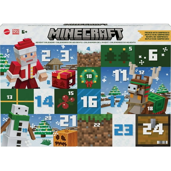 Mattel Minecraft Advent Calendar Multicolored 24 pc