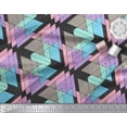 thumbnail image 2 of Soimoi Black Cotton Duck Fabric Triangle Geometric Fabric Prints By Yard 42 Inch Wide, 2 of 3