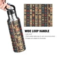 thumbnail image 4 of Yayeee 20oz Insulated Water Bottle Double Wall Stainless Steel with Flip Straw Lid, Beige Geometric, 4 of 7