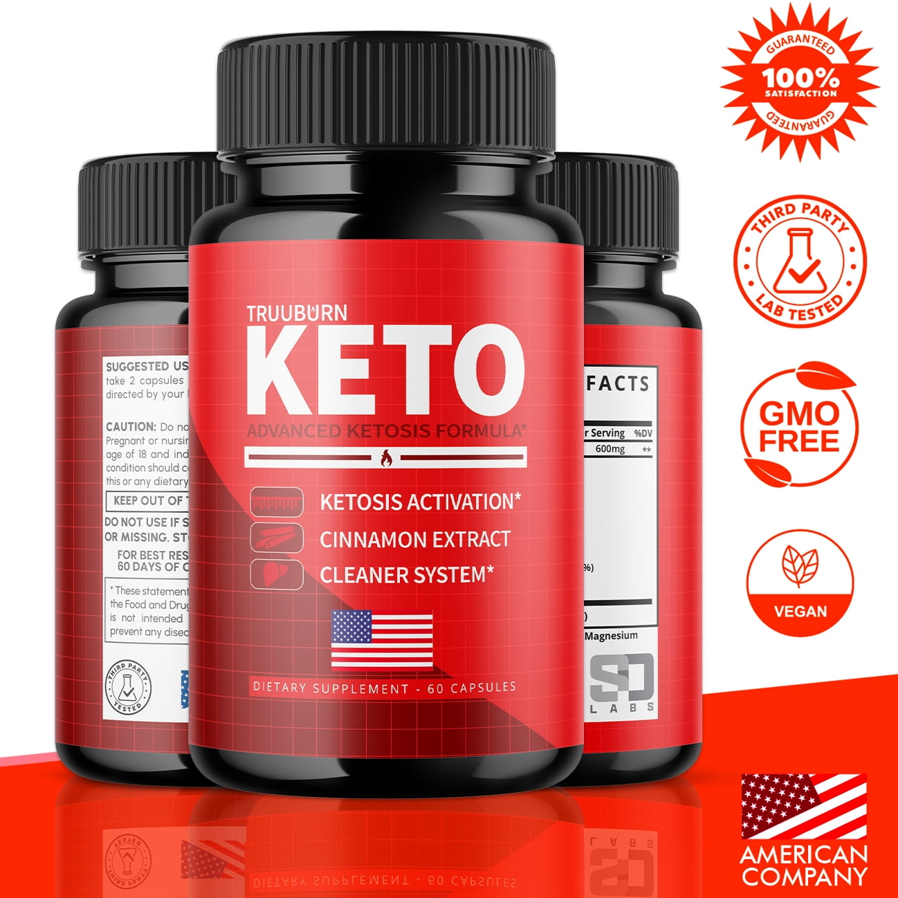 (2 Pack) Truuburn Keto Diet Pills with Truuburn Keto Advanced Formula True Burn Tablets for Appetite Control & Suppressants (120 Capsules)