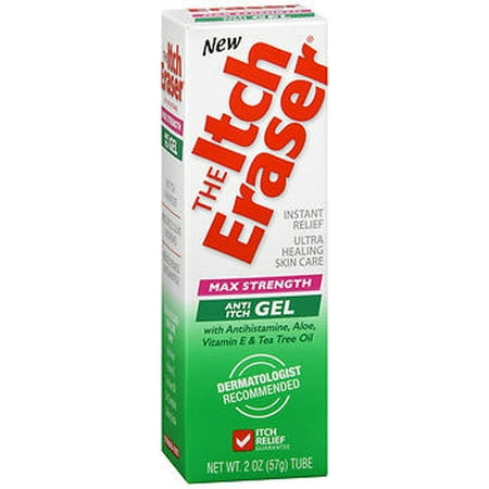 The Itch Eraser Anti-Itch Gel Max Strength - 2 oz (Best Anti Itch For Insect Bites)