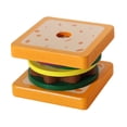 thumbnail image 4 of Juguetes apilables de hamburguesas y sándwiches de madera para niños, herramienta didáctica realista para preescolar., 4 of 9
