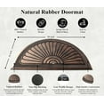 thumbnail image 4 of A1HC Pure Rubber Front Door Mat, Non-Slip Heavy-Duty Thin Profile Doormat with Sunburst Design, 30" x 48", Sunburst Bronze, 4 of 7