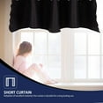 thumbnail image 6 of Small Window Treatment Curtain Valance Short Black Panel Drape Pocket Valances Drapery Window Polyester Blackout for Cupboard Kitchen 132x46cm, 6 of 6