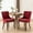 Burgundy, variant on Solid Wood Leg Gray Fabric Side Chair, 2-Piece Set / Comfortable for Long Meals