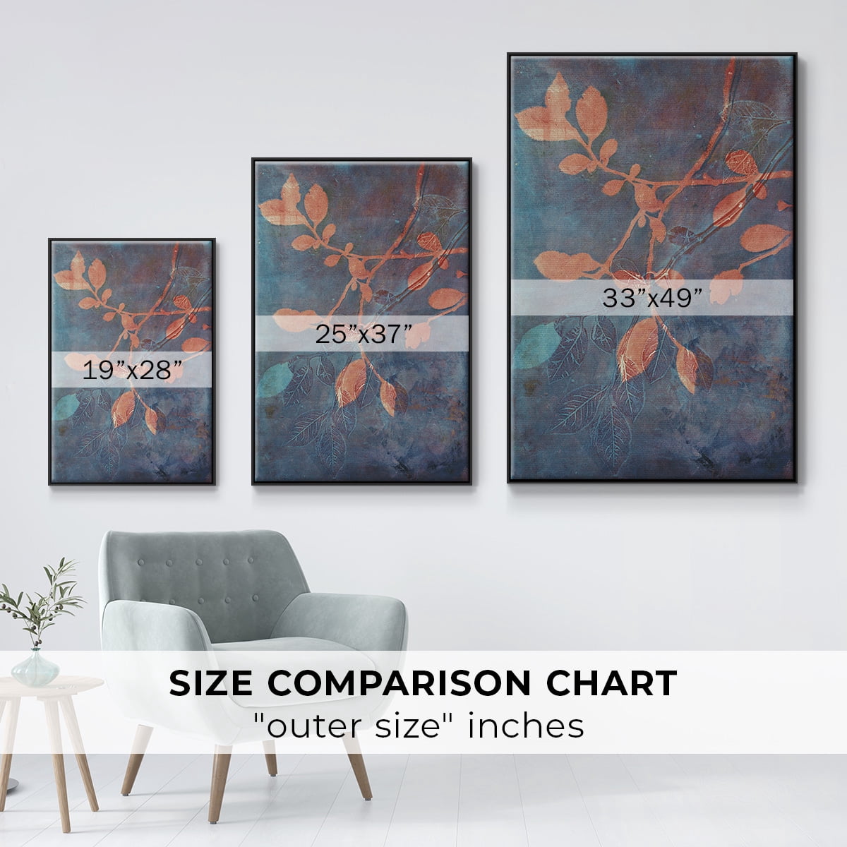 Branching Out XVIII Framed Premium Gallery Wrapped Canvas - Ready to Hang - 27 x 41 - Black Floating Frame
