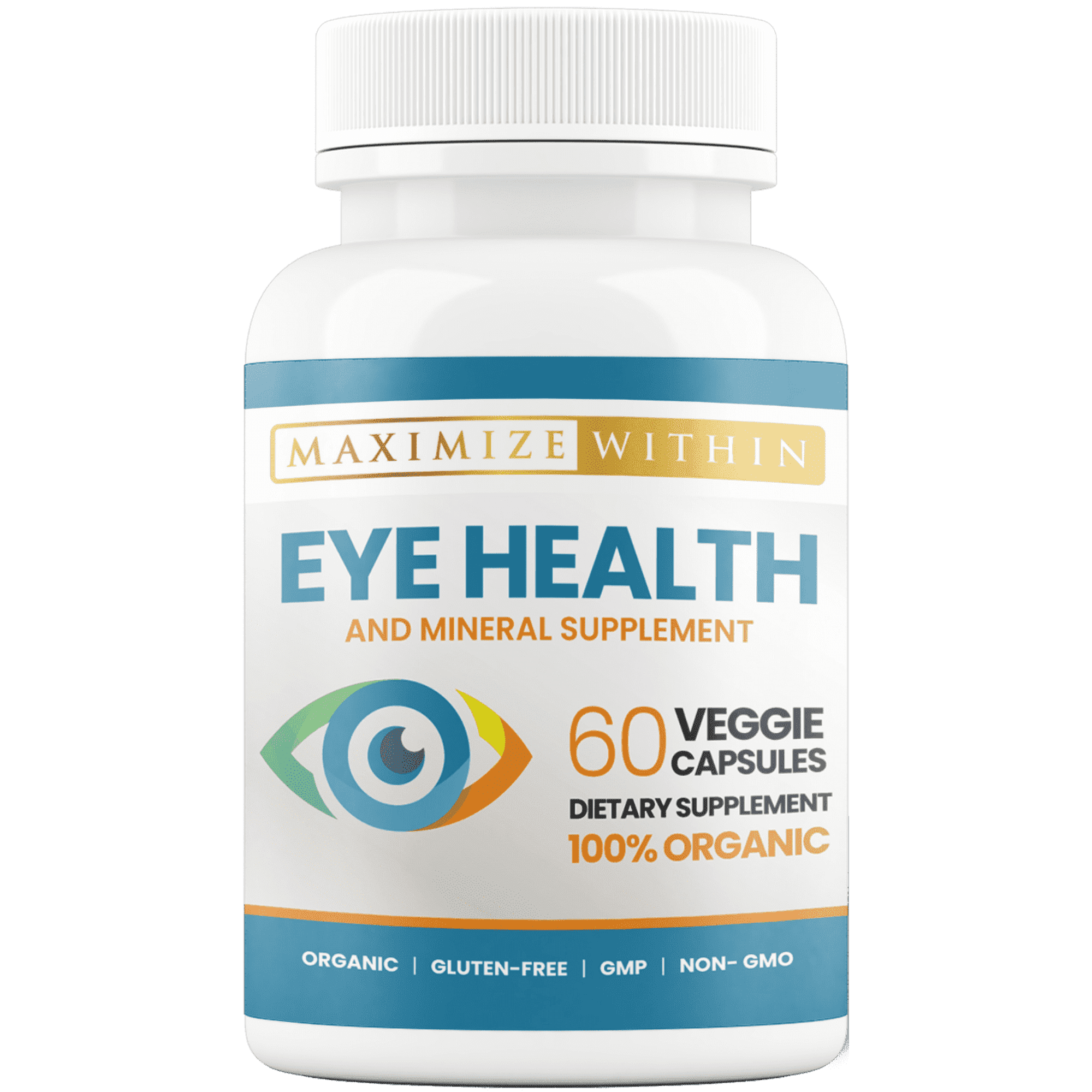 MAXIMUM Slim Maximize Within Eye Health and Mineral Supplement for Dry Eyes, Healthy Vision, Lutein 60 Count