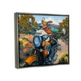 thumbnail image 4 of Stupell Industries Cat & Dog on Motorcycle Animals & Insects Painting Gray Floater Framed Art Print Wall Art, 31 x 25, 4 of 10