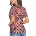 thumbnail image 3 of Vsdgher Poker Women Shirts V Neck Short Sleeve Tops T-Shirt Basic Tees, S to 3XLSmall, 3 of 5