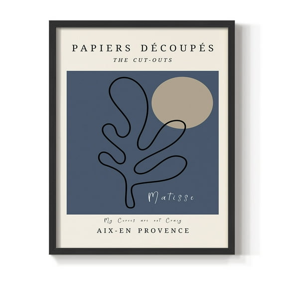 Matisse CCCLXXII in Black Solid Wood 8 x 10 Framed Print