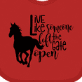 thumbnail image 4 of Inktastic Live Like Someone Left the Gate Open Horse Silhouette Boys or Girls Baby Bib, 4 of 4