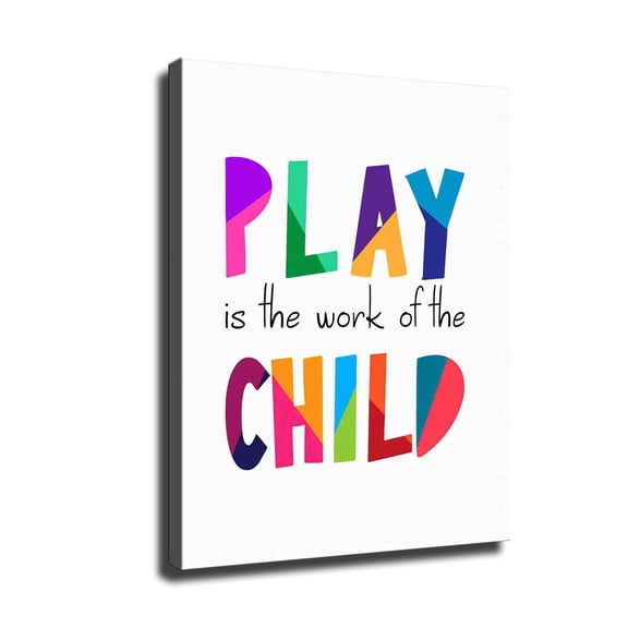 Positive Affirmations Art -Typography Print - Rainbow Art-Playroom Wall Decor-Play Art- Love Art