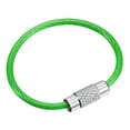 thumbnail image 1 of Unique Bargains 90mm Length PVC Coated Stainless Steel Keyring Loop Cable Green 6 Count, 1 of 6
