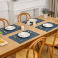 thumbnail image 4 of Woven Fabric Placemats Set of 4 Heat Resistant Place Mats Non Slip Washable Double Layer Cloth Placemats Reversible Table Mats Kitchen Dining Table Decor, 4 of 9