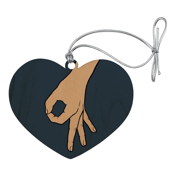 The Circle Game Heart Love Wood Christmas Tree Holiday Ornament