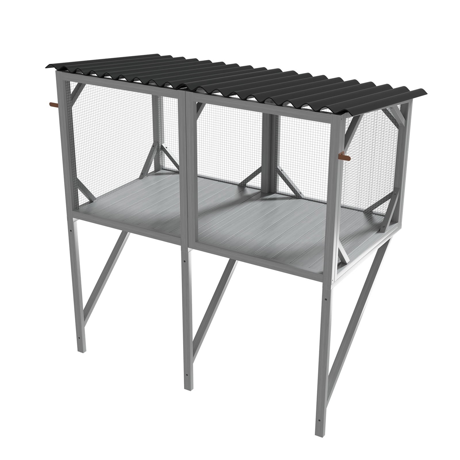 ZephyPaws Cat Catio, Cat Window Perch for Large Indoor Cats - for Sunbathing, Napping & Overlooking, Wooden Window Hammock for Safely Enjoying The Outdoor Sights Scents and Sounds
