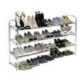 thumbnail image 2 of Seville Classics Expandable and Adjustable Shoe Rack Organizer, for Bedroom, Closet, Entryway, Hallway, Chrome Plated, 3-Tier, 2 of 9