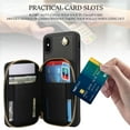 thumbnail image 6 of Crossbody Wallet Case for iPhone X XS, RFID Blocking Zipper Handbag Purse Flip Cover, Kickstand Folio Case Card Slots Holder Wrist Strap Lanyard, 6 of 9