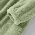 thumbnail image 4 of Pajamas for Women Long Sleeve Robe Bathrobe Solid Color Plush Nightgown Lengthened Warm Double Pockets Hoodless Pajamas Green L, 4 of 6