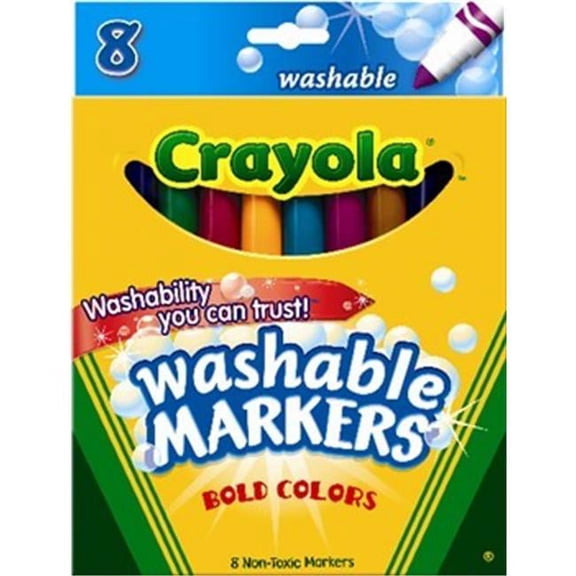 Art Supplies 7836 Bold Marker Set- Fine Tip - Washable- 8 Pieces