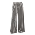 thumbnail image 4 of UKHCCC Wide Leg Pants for Women Velvet with Pockets High Waist Palazzo Trousers Flowy Dressy Casual Loose Fit Soft Velvety Office Party Evening S-2XL, 4 of 8