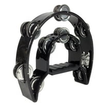 Double Row TAMBOURINE - Metal Jingles Hand Held Percussion Ergonomic Handle