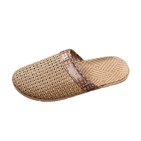 

Men s Fashion Casual Slip On Cane Slides Indoor Home Slippers Beach Shoes Slippers for Men Indoor Bedroom Slippers for Men