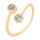thumbnail image 1 of Anillo ajustable abierto de circonitas de aleación de joyería de mujer de moda (oro), 1 of 2