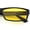 Black Frame - Yellow Lens, variant on SA106 Mens Hippie Hustler Color Lens Narrow Rectangular Black Frame Sunglasses Pink Lens