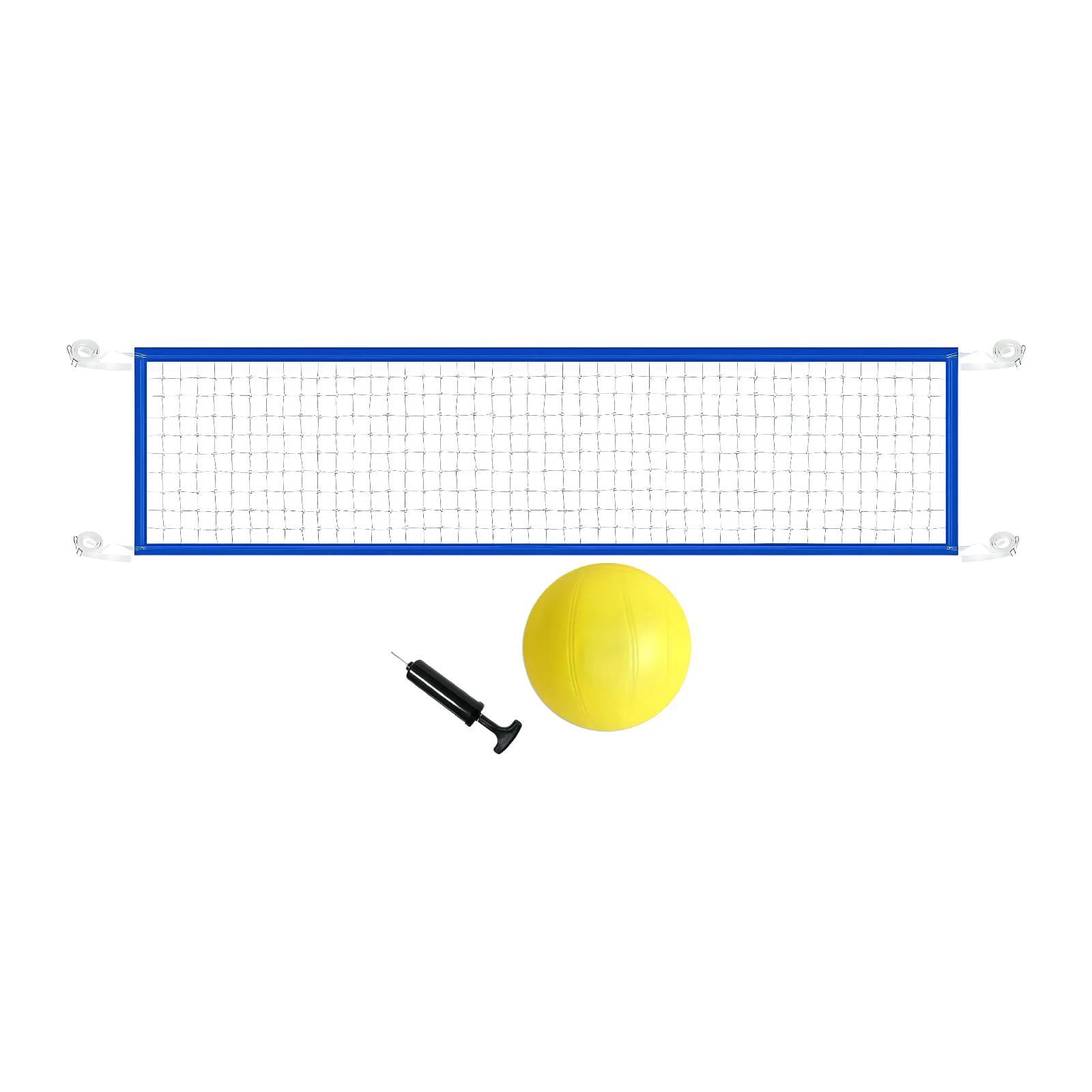 funtasica Volleyball Net Only Replacement Easy Setup Foldable for Water Sports Practice with Storage Bag for Pool White Volley Ball Net With Ball and Pump