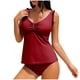 thumbnail image 1 of Conjunto de Bikini de Cintura Alta para Mujeres Traje de Baño Dividido Suelto de Color Sólido, Conjunto de Bikini de Corte Alto para Mujeres con Cojín de Pecho Y Almohadillas Extraíbles, Ropa de Play, 1 of 8