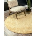 thumbnail image 2 of Unique Loom Solo Collection Solid Plush Kids Round Rug, 6', Yellow, 2 of 7