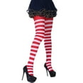 thumbnail image 2 of Women's Striped Pantyhose High Waist Tights Slim Fit Leggings Base Socks, Girl Slim Club Clown Stockings, 2 of 2