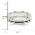 thumbnail image 2 of 925 Sterling Silver Flat Band 6mm Polished Fancy Band Ring Size 8 Ring for Women and Men, 2 of 2