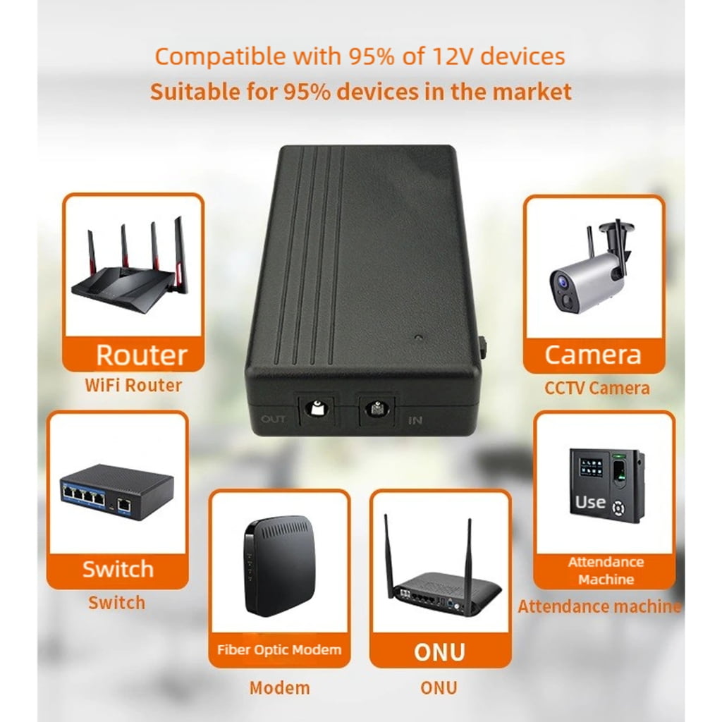 AOOOWER 12V 8A Uninterruptible Power Supply 7800mAh Power Supply 24W Optically Device