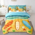 thumbnail image 1 of YST Kids Summer Holiday Ocean Wave Comforter Set, Tropical Beach Theme, 7 Pieces, King, 1 of 4