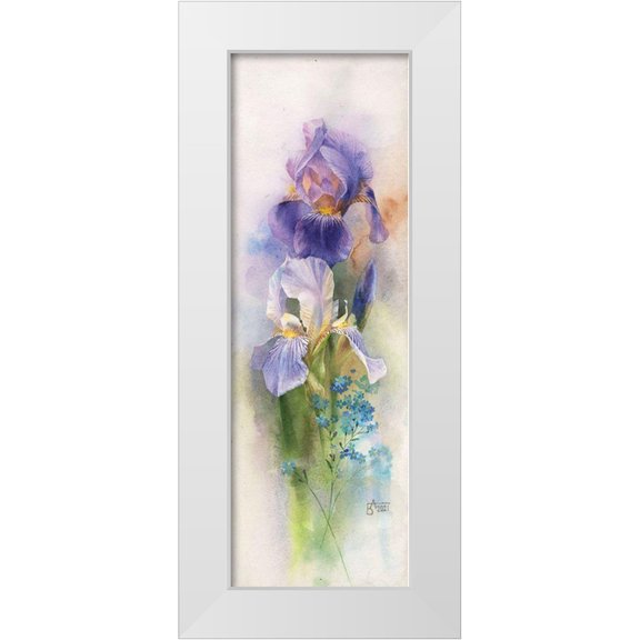 Besedina, Anastasiia 7x14 White Modern Wood Framed Museum Art Print Titled - Long Iris