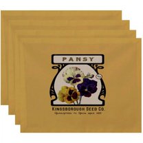 Simply Daisy 18" x 14" Pansy Floral Print Placemats, Set of 4
