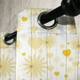 thumbnail image 3 of Ambesonne Yellow Grommet Curtain, Valentines Floral Design, 50" x 96", Earth Yellow Beige, 3 of 6